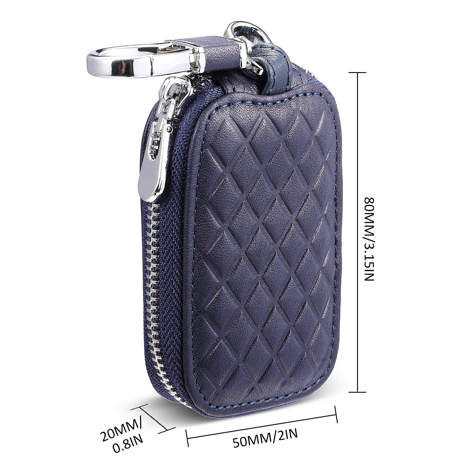 Genuine Leather Car Key Case - Smart Key Chain Holder by Guangzhou Wallet Leather Product Co., Ltd.